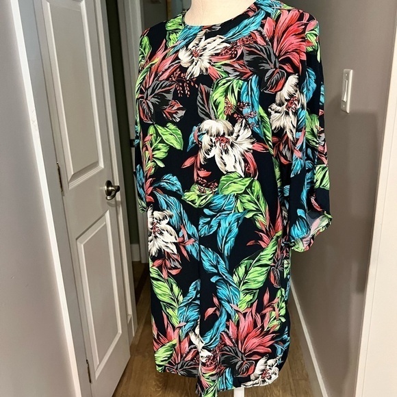ZARA Woman Tropical Kimono Style Mini Dress - Picture 5 of 12